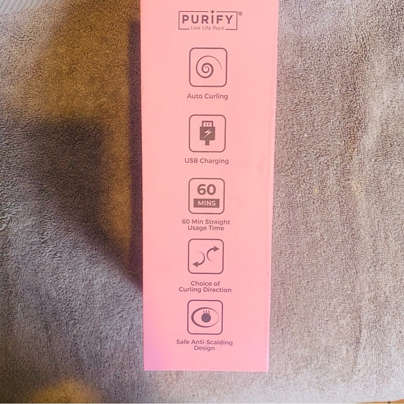 NWT Purify Cordless Automatic Hair Curler USB Charging Home & Travel Solution - Picture 3 of 4